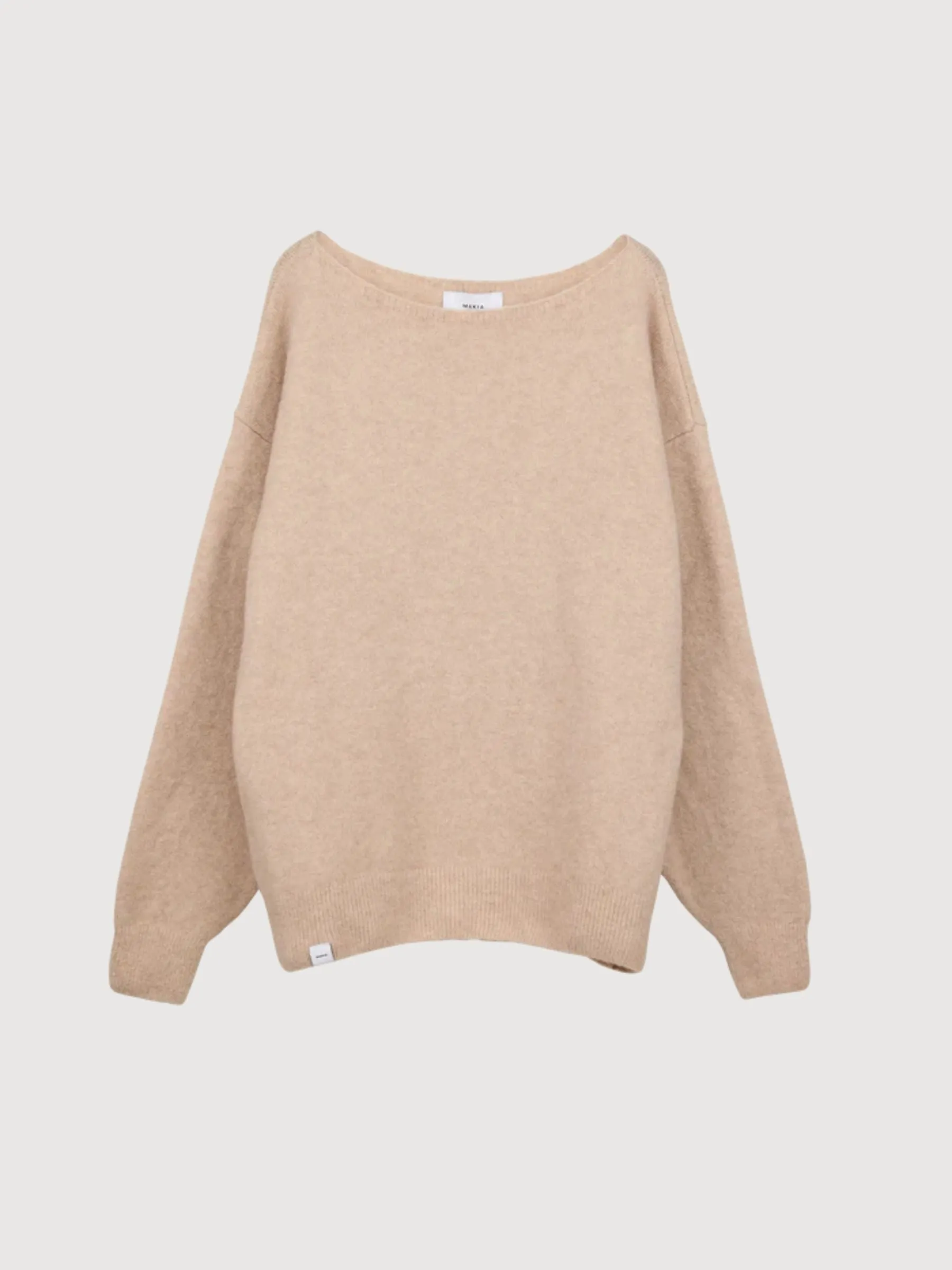 Aino Light Beige Woman Pullover | Makia