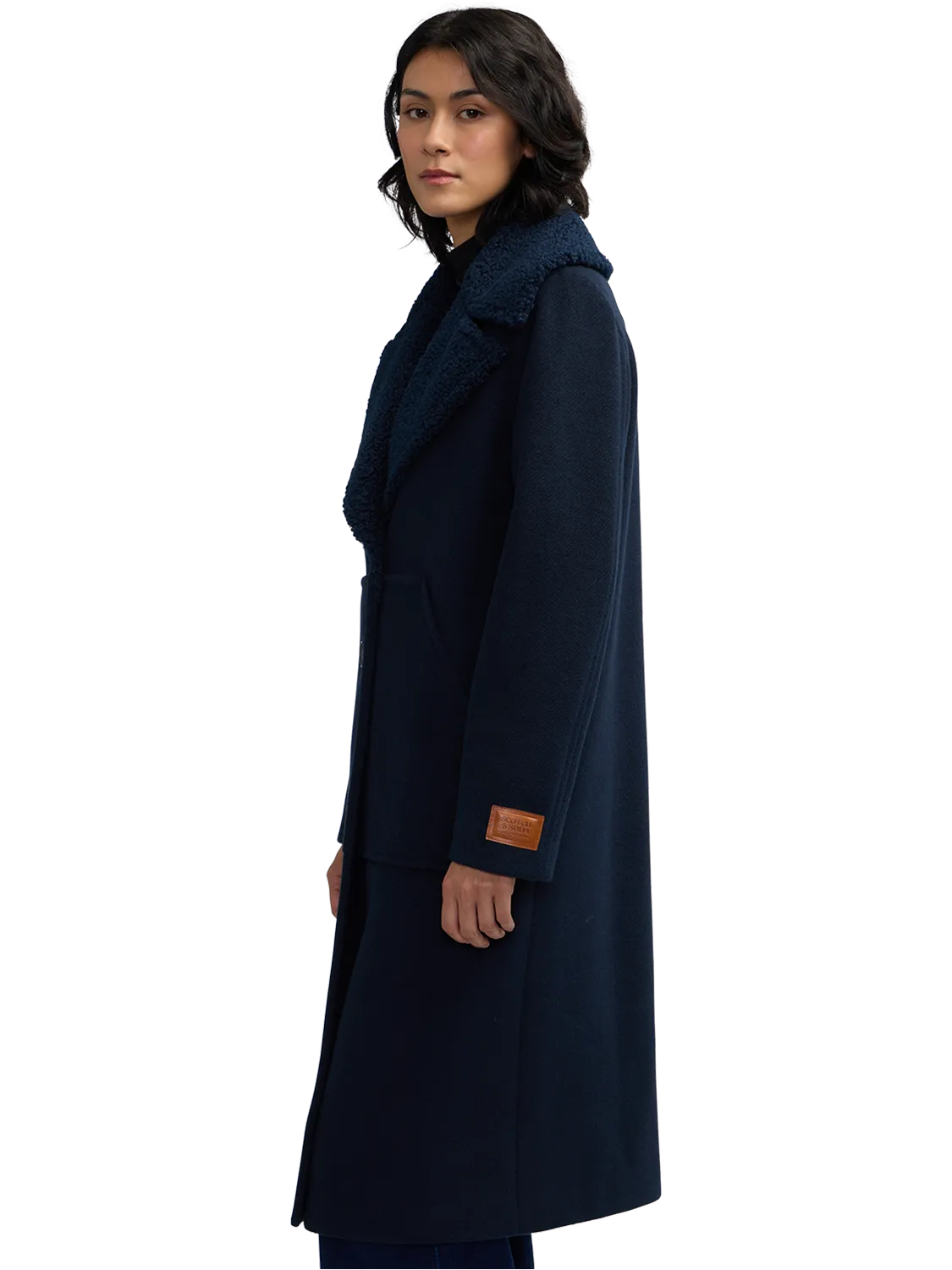 Alida Detachable Sherpa Collar Overcoat