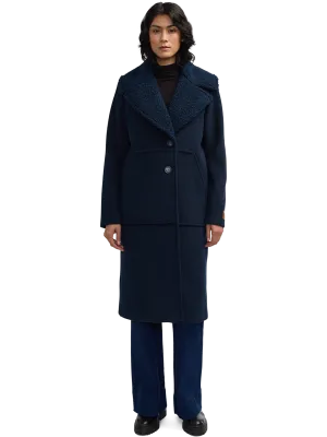 Alida Detachable Sherpa Collar Overcoat