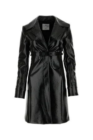 Black vinyl overcoat