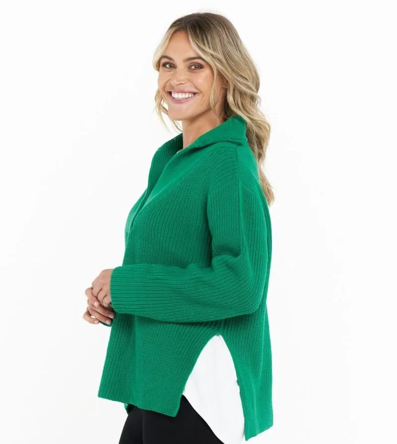 Bordeaux Collar Knit
