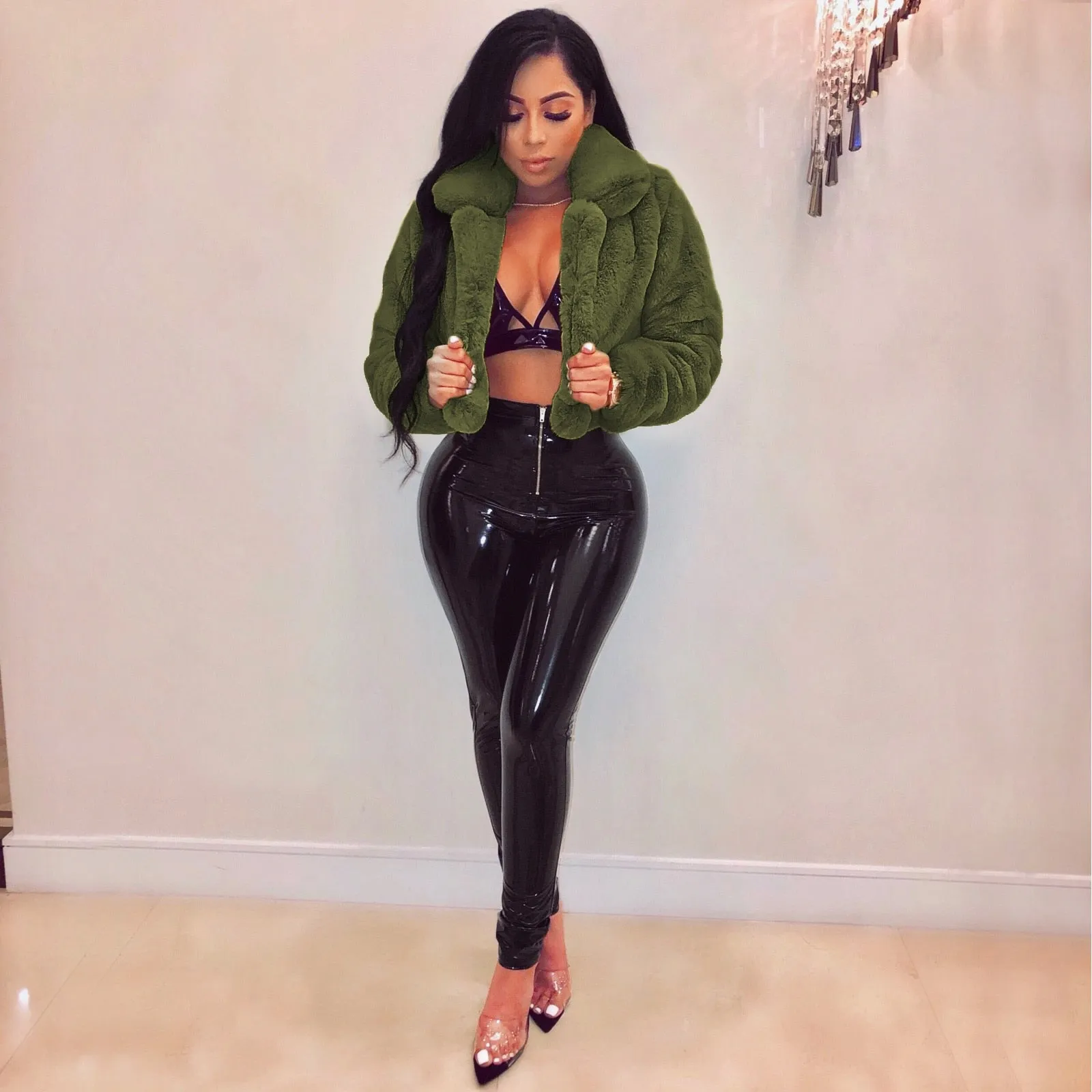 Casual Women Faux Fur Coats
