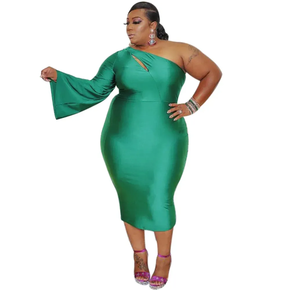 CM.YAYA Autumn Bodycon Midi Pencil Dress
