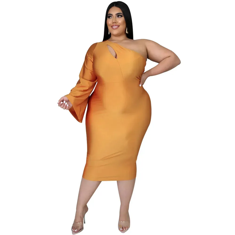 CM.YAYA Autumn Bodycon Midi Pencil Dress