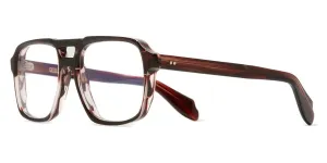 Cutler and Gross 1394 14 Striped Brown Havana