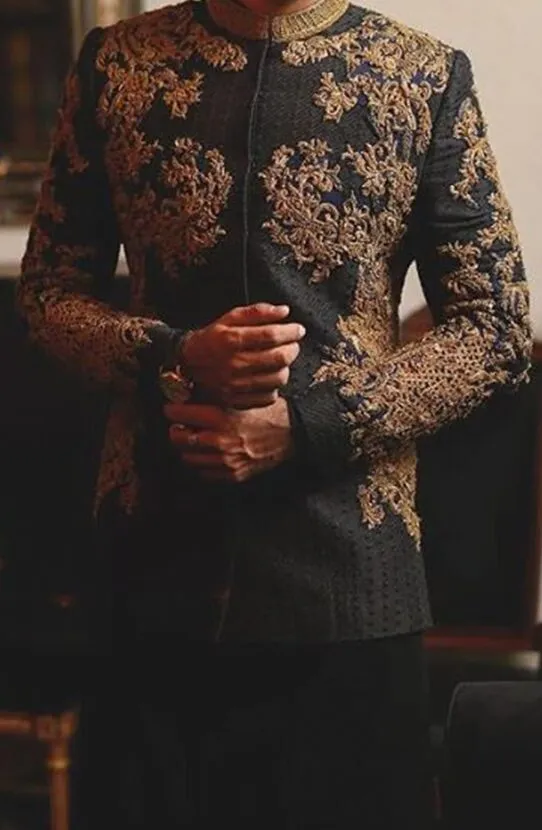 Hand Embroidered Prince Coat with Kurta and Pants