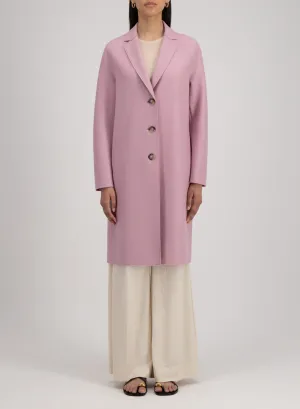 Harris Wharf Overcoat in Dusty Rose