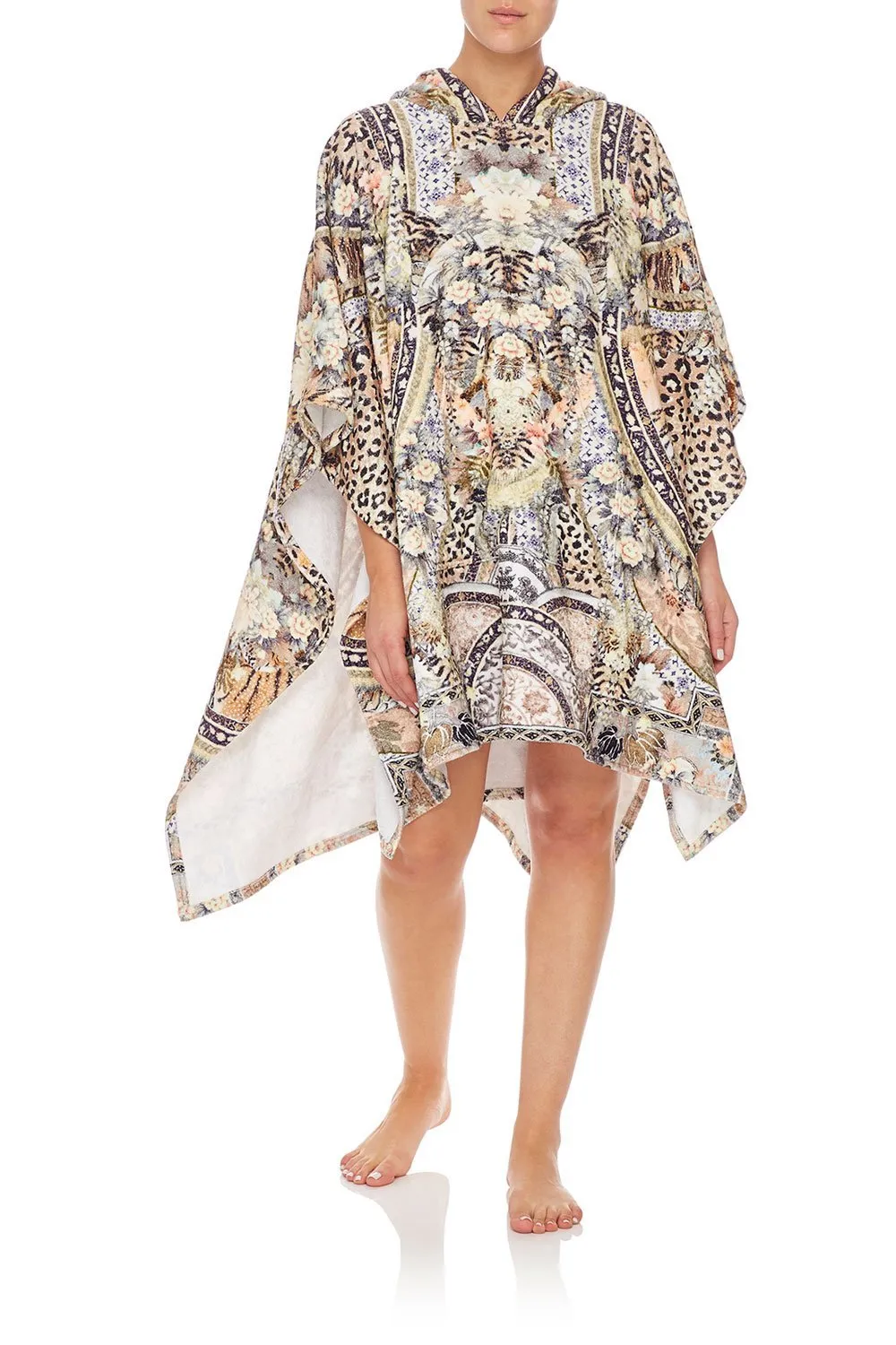 HOODED TOWEL PONCHO MOTO MAIKO