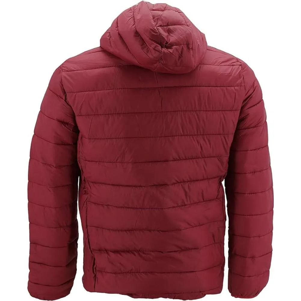 Maximos Men's Coat Slim Fit Lightweight Zip Insulated Puffer Hooded Jacket