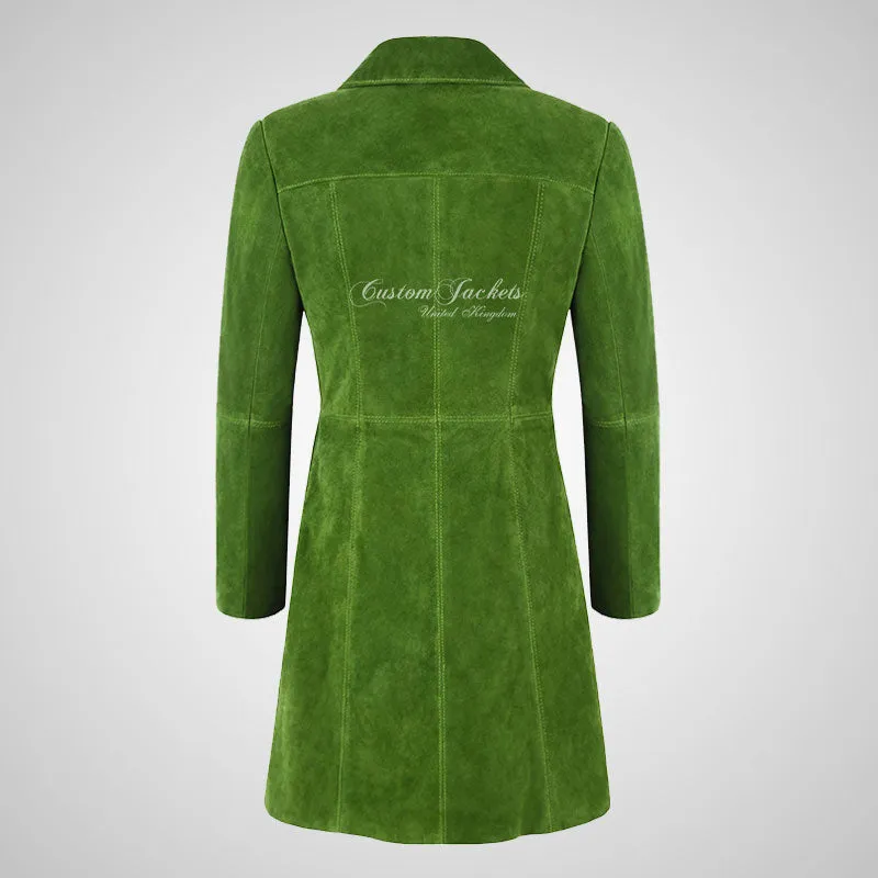 MIDDLETON Ladies Suede Coat Casual Long Leather Blouson Jacket
