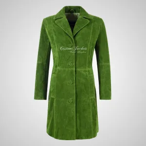 MIDDLETON Ladies Suede Coat Casual Long Leather Blouson Jacket