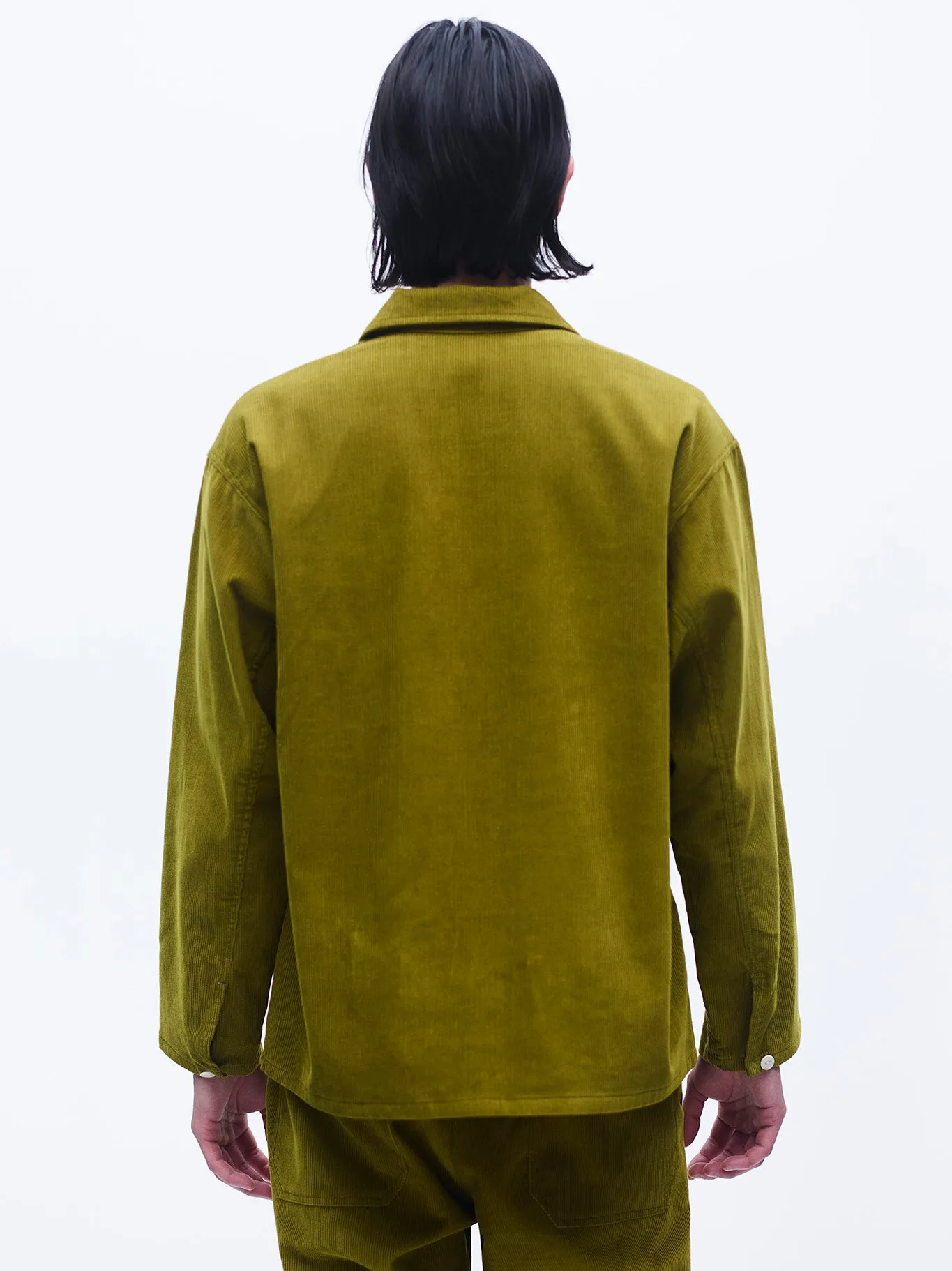 Naval Pullover in Olive Oil Corduroy