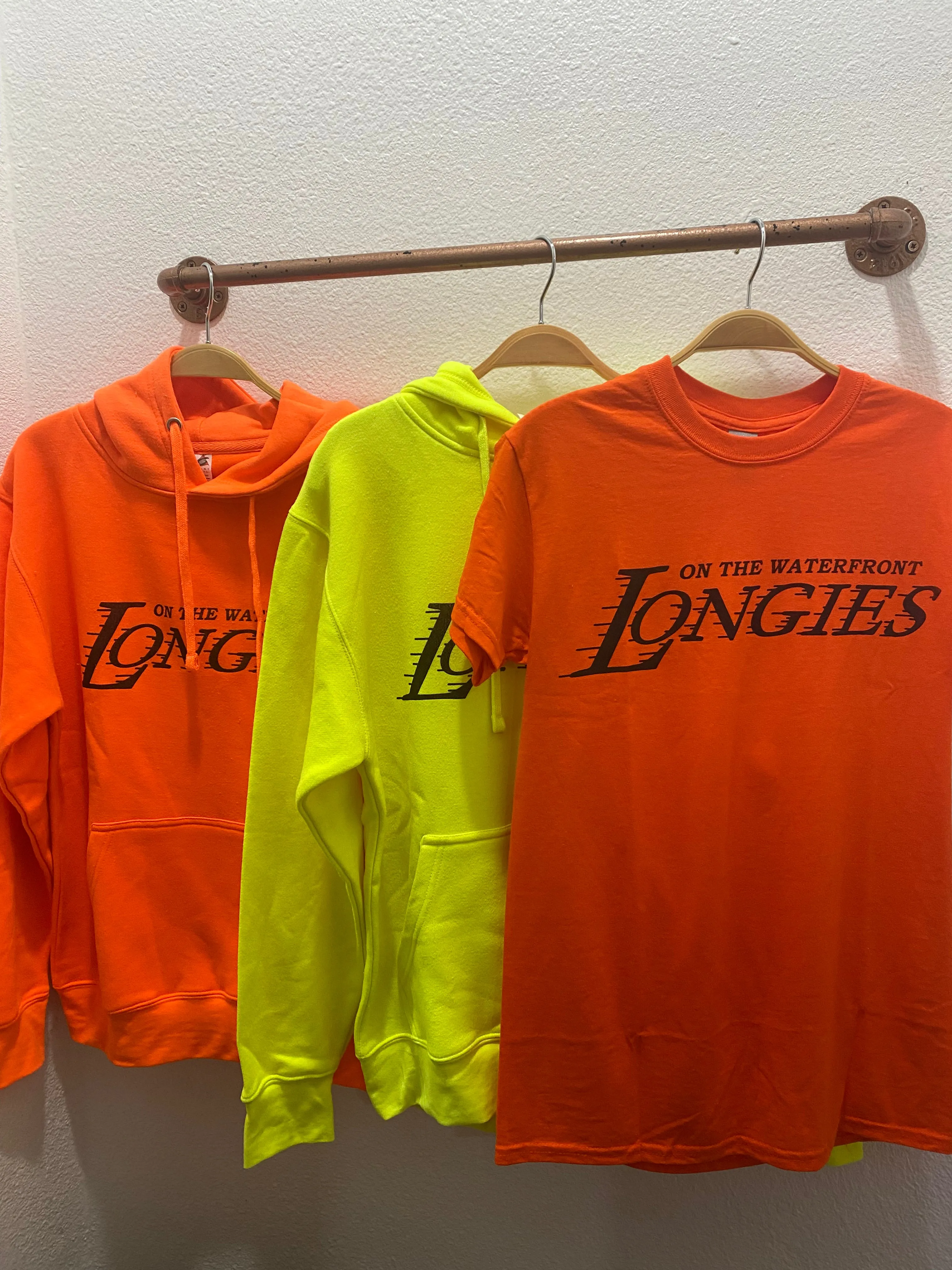 On the Waterfront Unisex Pullover- Neon Orange