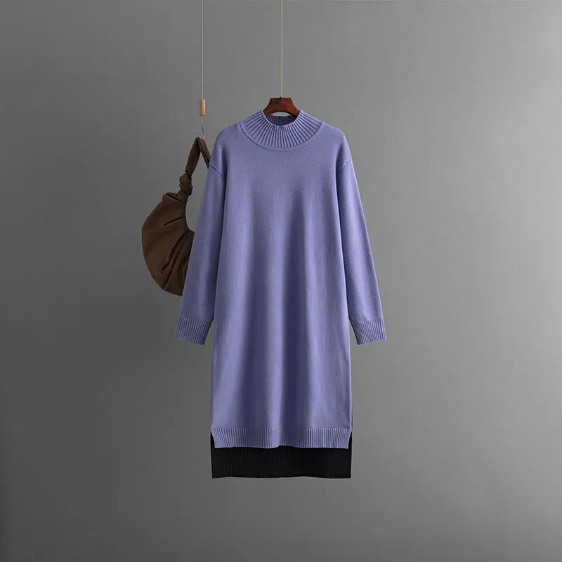 Oriana - Cozy Turtleneck Knit Sweater Dress for Women