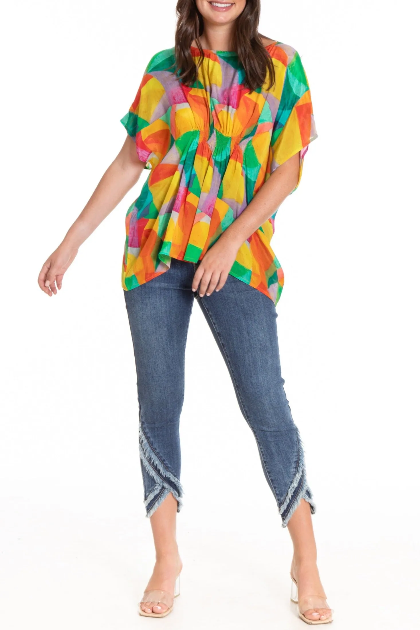 Pullover Poncho Ruching