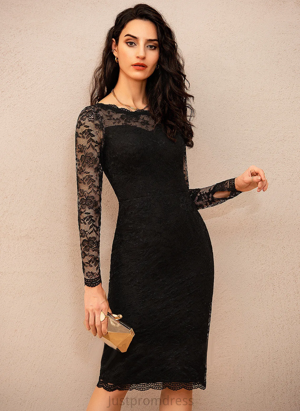 Round Bodycon Dresses Yasmin Neck Formal Dresses