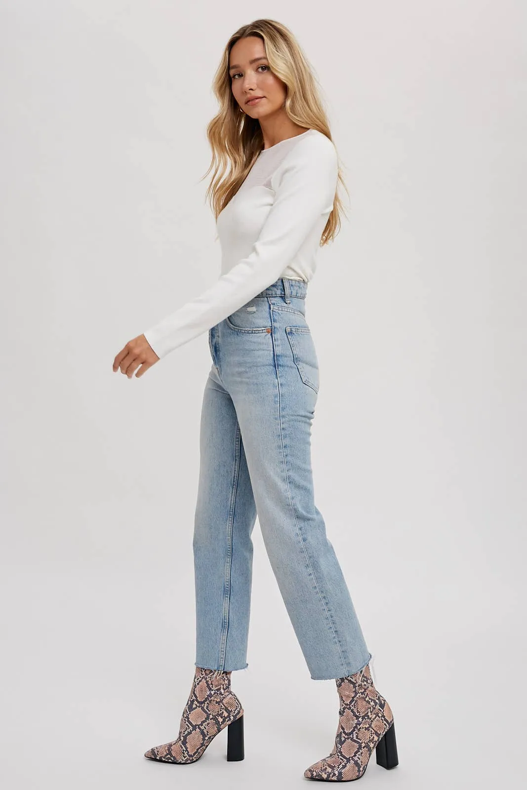 SEMI SHEER SWEETHEART NECK TOP: IVORY