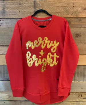 Sequins Merry & Bright Cozy Sweatshirt