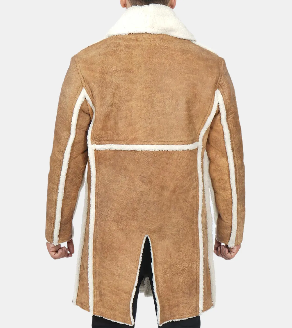Skye Men's Beige Suede Leather Coat