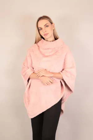 Soft Fur Woolen Poncho