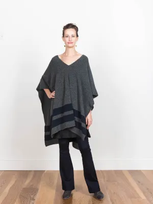 stripe poncho