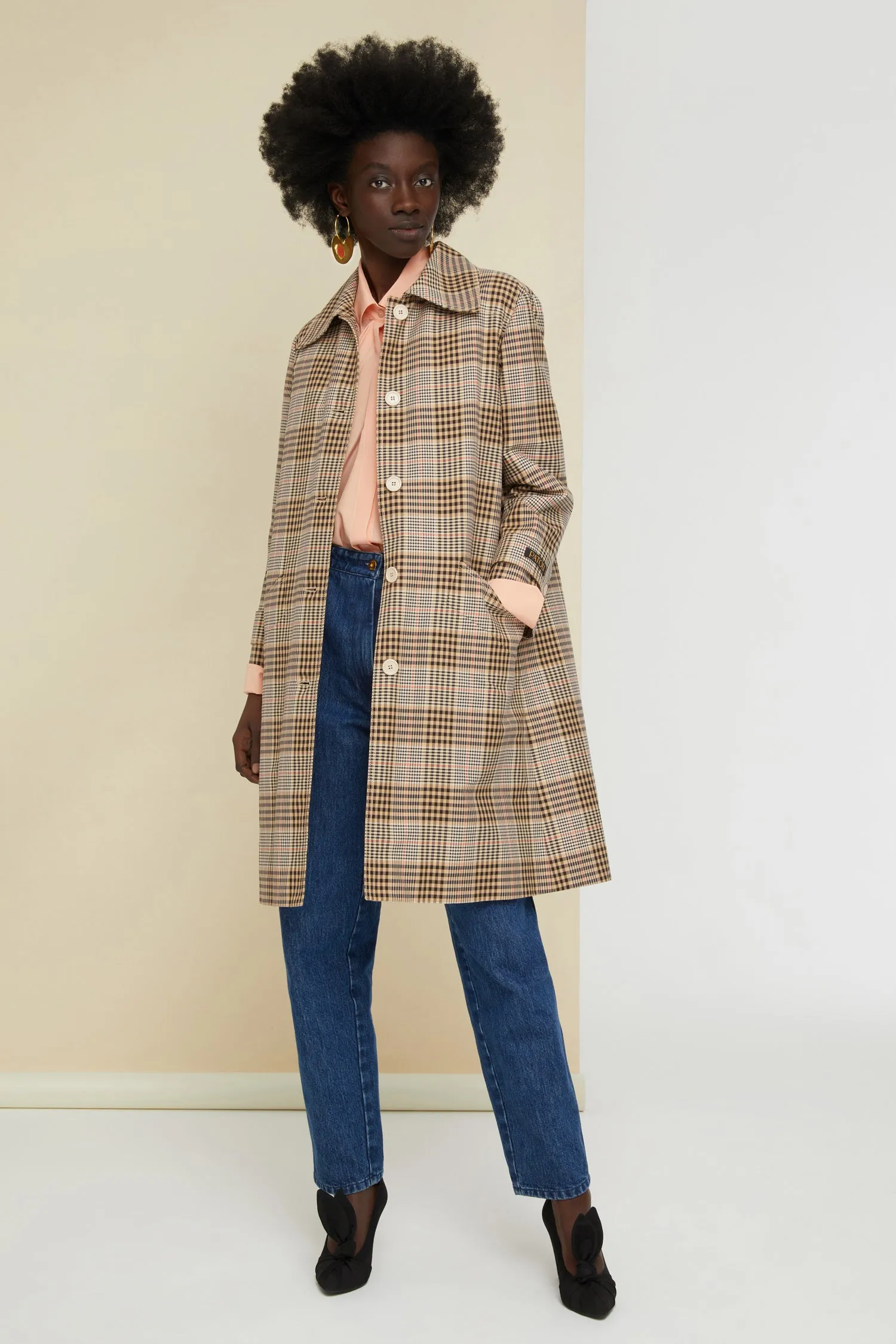 Tartan cotton overcoat