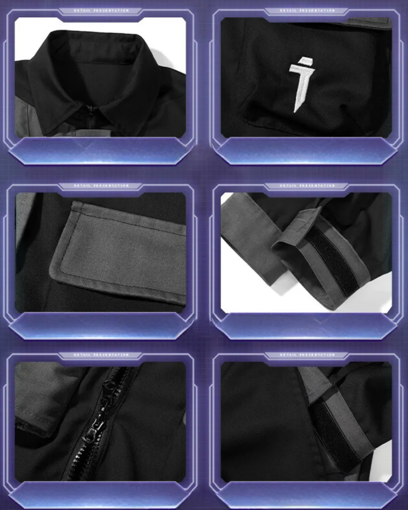 Techwear Irregular Patchwork Lapel Jacket