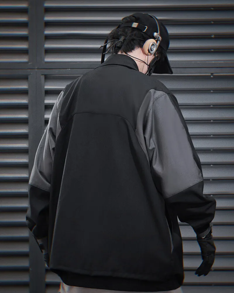 Techwear Irregular Patchwork Lapel Jacket