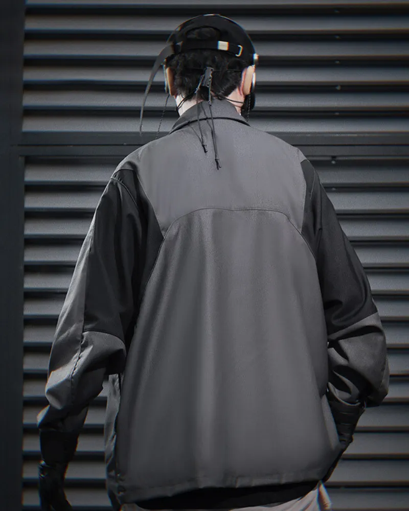 Techwear Irregular Patchwork Lapel Jacket