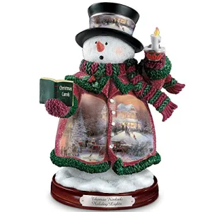 Thomas Kinkade Limited Edition *Holiday Lights* Snowman 2nd in Series