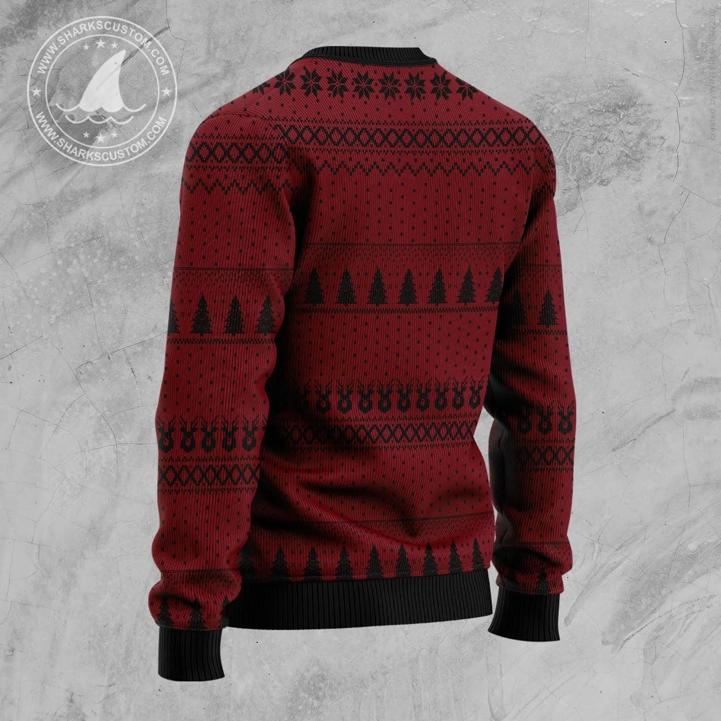 Ugly Christmas Sweater JulesRoche Funny Printed Cotton Blend