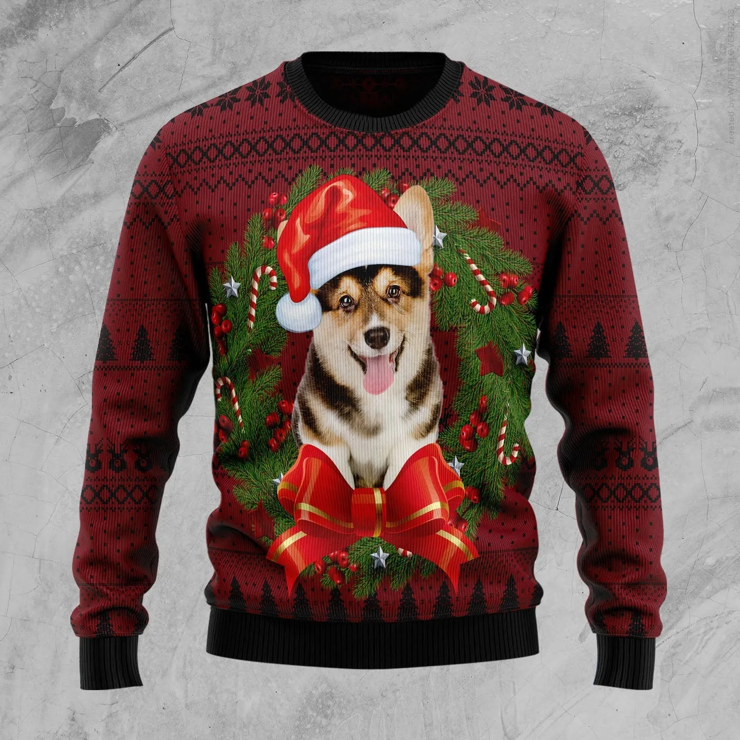 Ugly Christmas Sweater JulesRoche Funny Printed Cotton Blend
