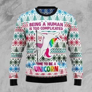 Ugly Sweater JulesRoche All-Over-Print Wool Cotton Blend