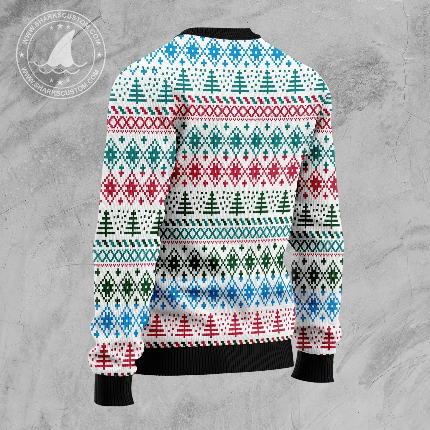 Ugly Sweater JulesRoche All-Over-Print Wool Cotton Blend