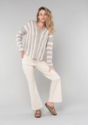 Vertical Striped Pullover Hoodie