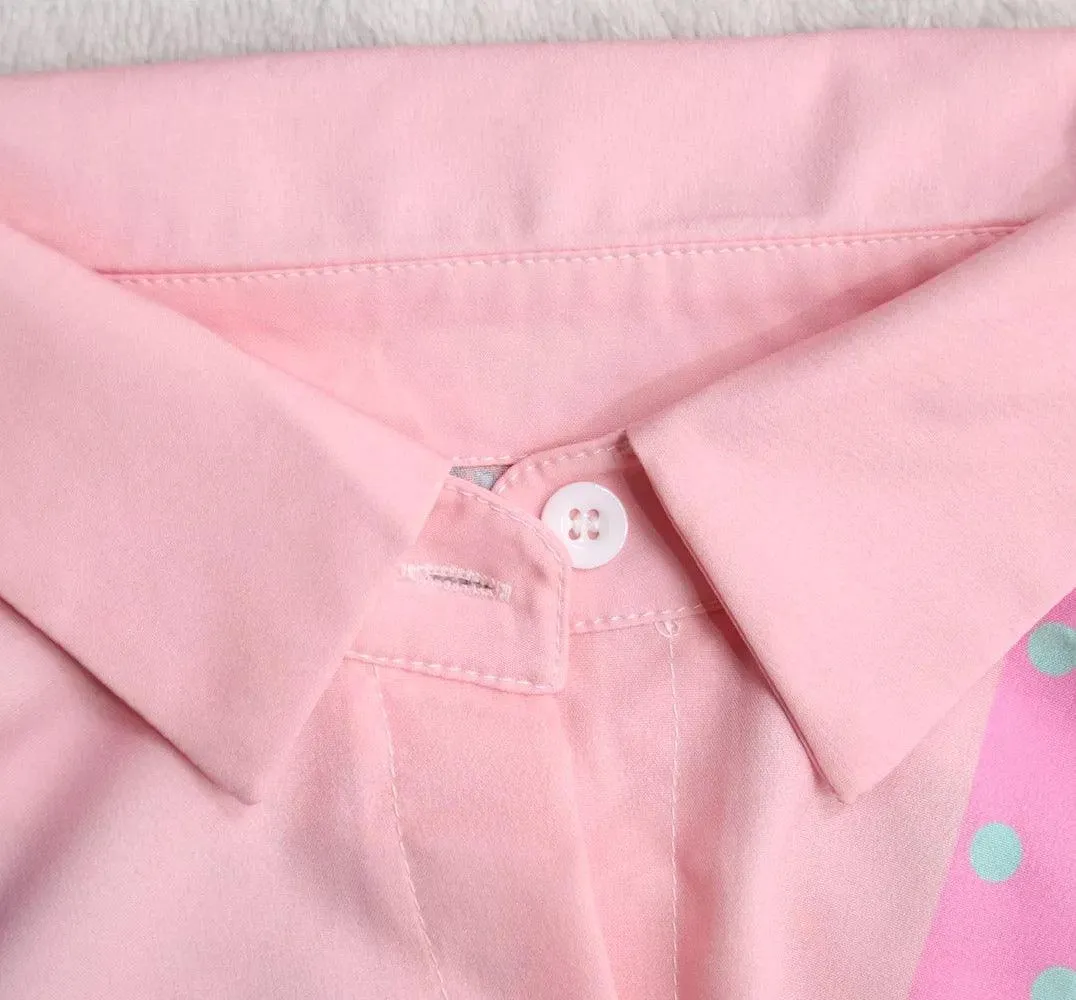 Vintage Button Down Skirt Set