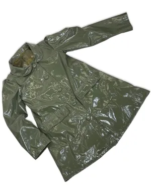 VINTAGE : GREEN PVC COAT : S/M