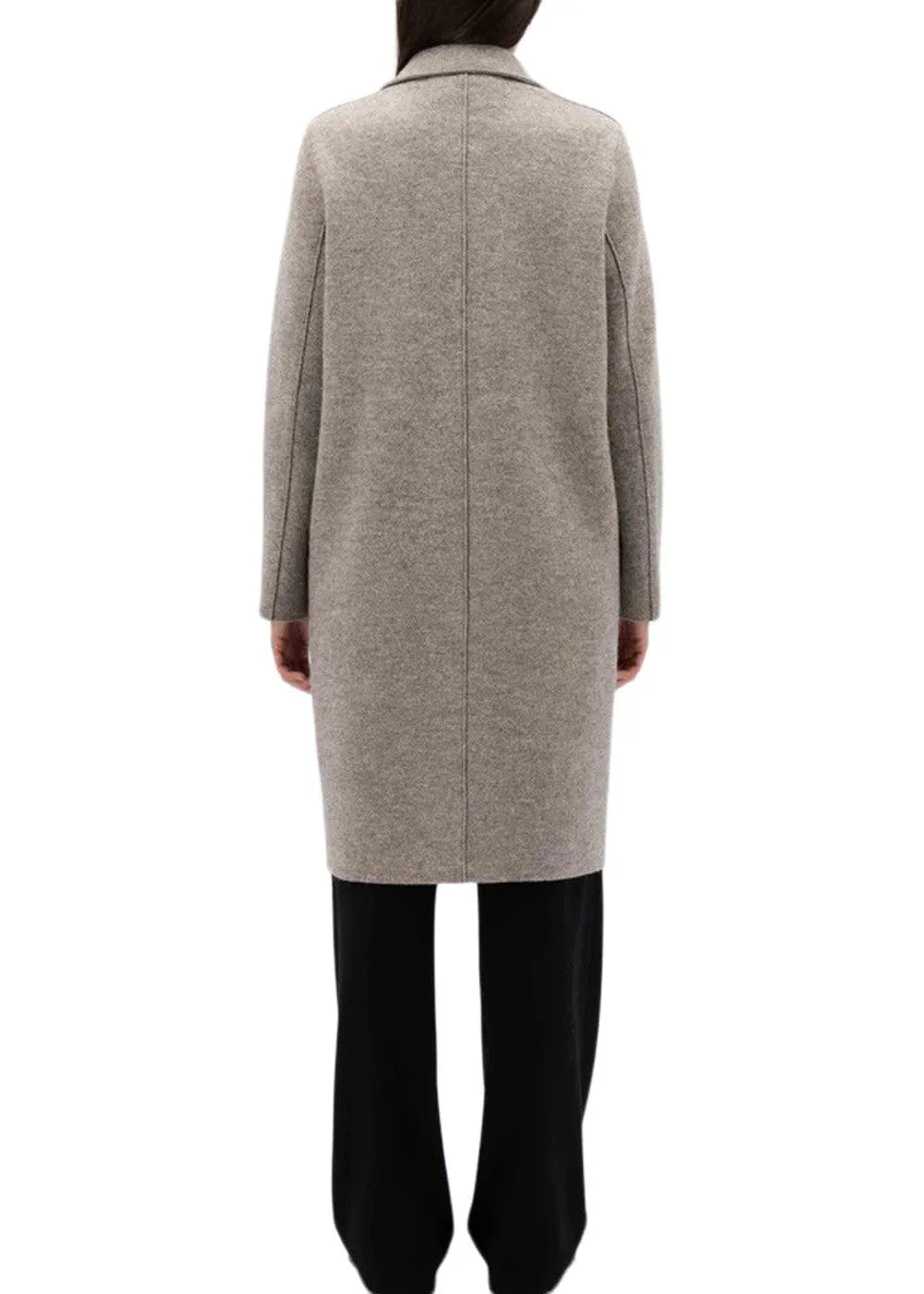 Women overcoat pressed wool - Natural Casha