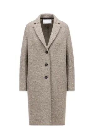 Women overcoat pressed wool - Natural Casha