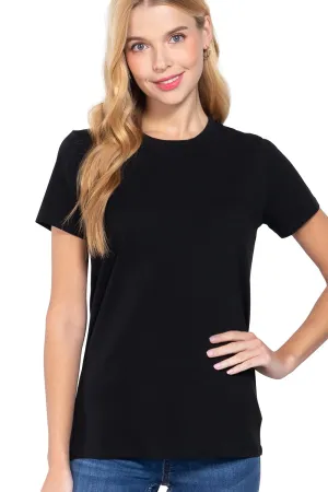 Womens- Crew Neck Short Sleeve Boxy Boyfriend Tee