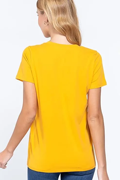 Womens- Crew Neck Short Sleeve Boxy Boyfriend Tee