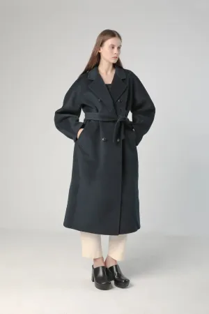 Women's Woolen Coat With Belt
